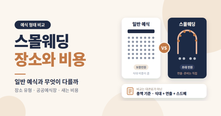 스몰웨딩 장소와 비용, 일반 예식과 무엇이 다를까